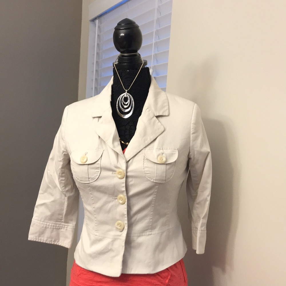 Merona beige short dress/casual Jacket, size S